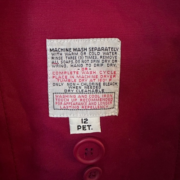 London Fog Fuchsia Trench Coat Women’s 12 Petite Plaid Lined Double Breasted - Picture 8 of 11